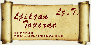 Ljiljan Tovirac vizit kartica